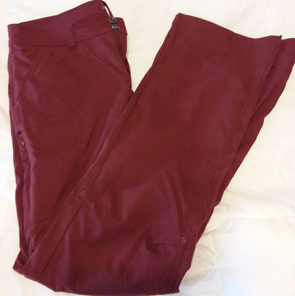 Prana Halle Long Pants in Burgandy